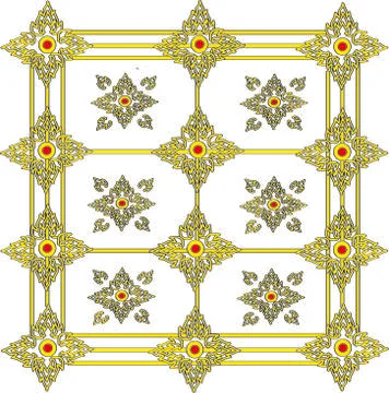 Wallpaper pattern Thailand Stock Illustration