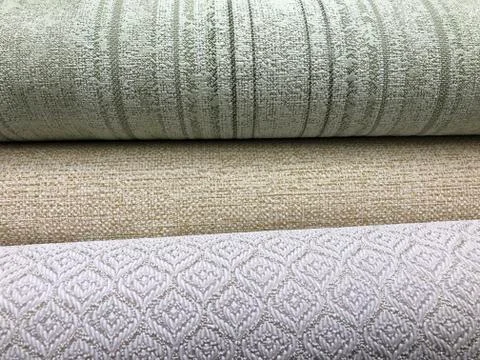 Wallpaper in rolls close-up. Stock Photos