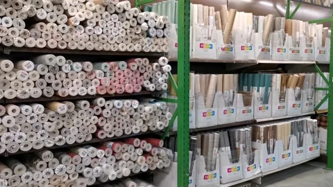 Wallpaper Rolls Store Stock Footage 170589538
