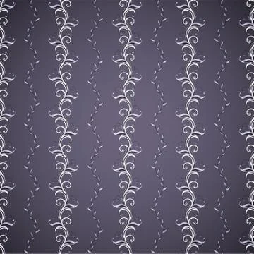 Wallpaper seamless violet pattern on dark background Stock Illustration