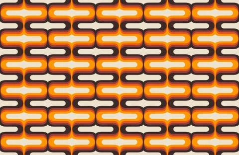 Wallpaper of the Seventies Stock Illustration