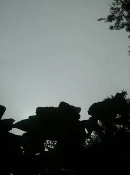 Wallpaper of a sky with different elements Foto stock