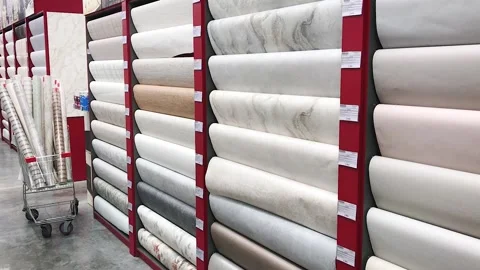 Wallpaper in the store market 스톡 동영상 257076499