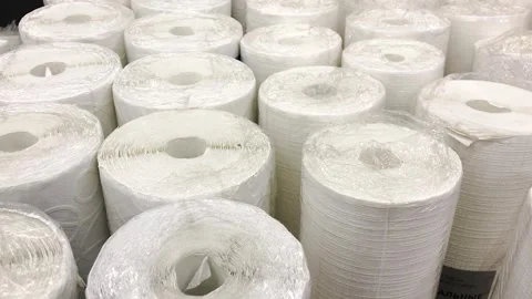 Wallpaper in the store in rolls Stock-Footage 257694875