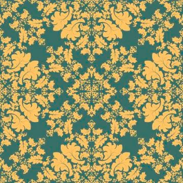 Wallpaper in the style of Baroque. Stock Illustration