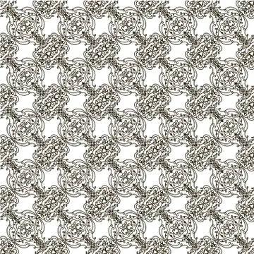 Wallpaper in the style of Baroque. A seamless vector background. Stock Illustration