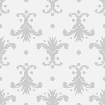 Wallpaper in the style of Baroque. A seamless vector background. Floral ornam Stock Illustration