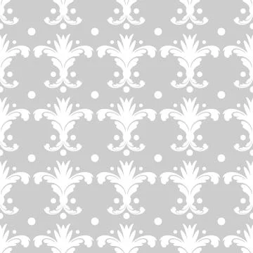 Wallpaper in the style of Baroque. A seamless vector background. Graphic vect Stock Illustration