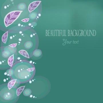 Wallpaper vector banner beautiful abstraction with flowers for text Stock Illustration