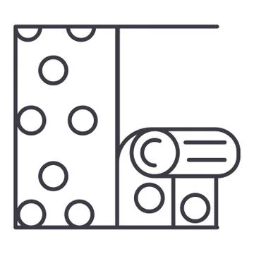 Wallpaper vector line icon, sign, illustration on background, editable strokes 스톡 일러스트