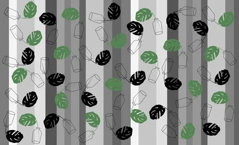 Wallpaper. Wall Decor for interior home decoration. Illustrazione stock