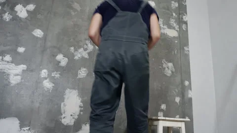Wallpapering in the room, time lapse. Stock Footage 255902682