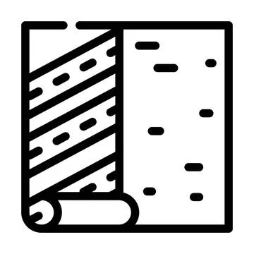 Wallpapering wall line icon vector illustration line Stock Illustration