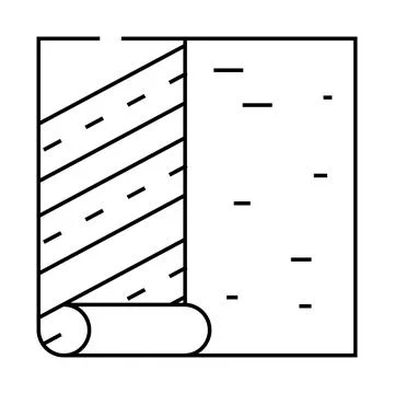 Wallpapering wall line icon vector illustration line Stock Illustration