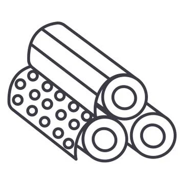 Wallpaper,wrapper graphic paper vector line icon, sign, illustration on white Stock Illustration