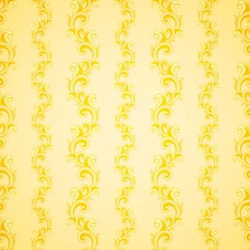 Wallpapper seamless golden pattern on light background Stock Illustration