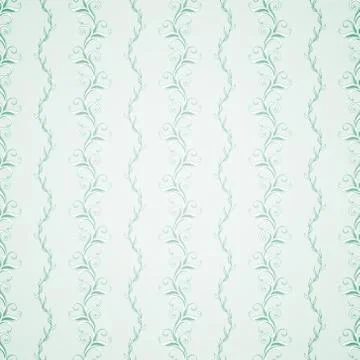 Wallpapper seamless green pattern on light background Stock Illustration