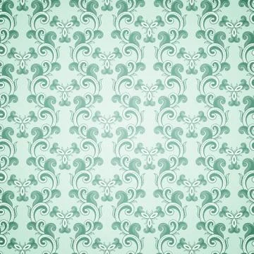 Wallpapper seamless green pattern on light background Stock Illustration