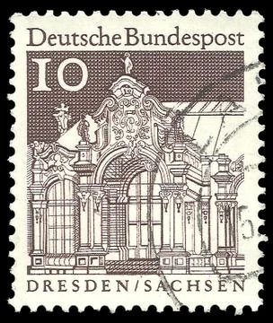 Wallpavillon of the Zwinger Stock Illustration