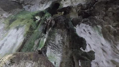 Walls and vault inside Main Temple cave, Batu caves, Kuala Lumpur, Malaysia Video stock 196387436