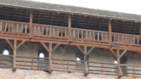 The walls of the castle Stock Footage 90777249