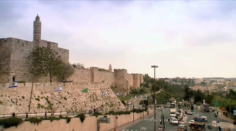 Walls of City of David - Jerusalem 2 Stock Footage 10880719