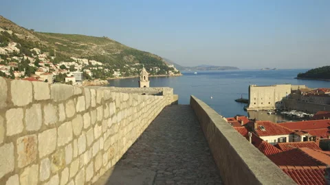 The Walls of Dubrovnik Stock Footage 219925287