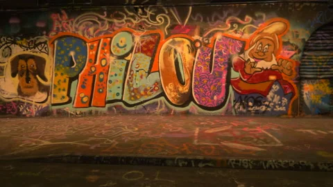 Walls of Graffiti Spray Paint Can Stock Video Pond5