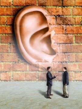 Walls have ears Illustrazione stock