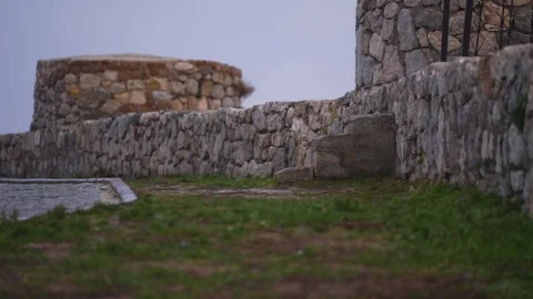 Walls of the Historical Castle Video stock 265965870
