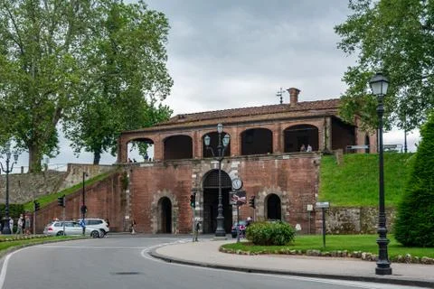 The walls of Lucca Stock Photos