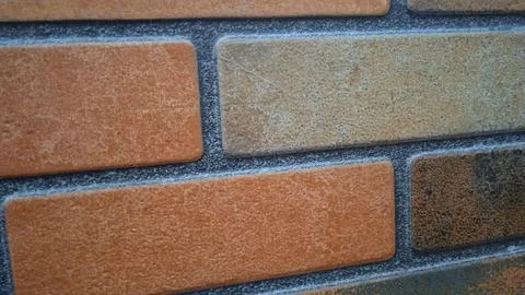 Walls made of red brick Stock Photos