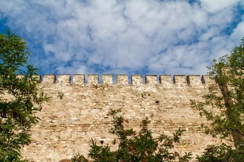 Walls of tenedos castle Stock Photos
