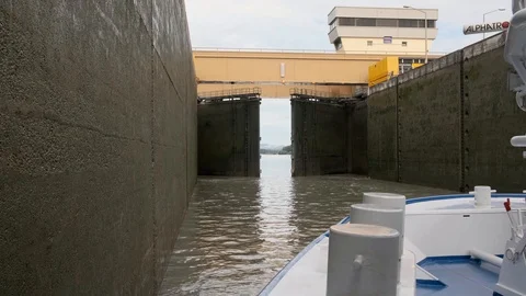 Wallsee-Mitterkirchen Lock. Stock Footage 115946542