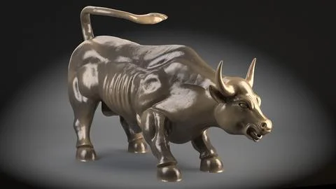 WallStreet Bull Sculpture 3D Model