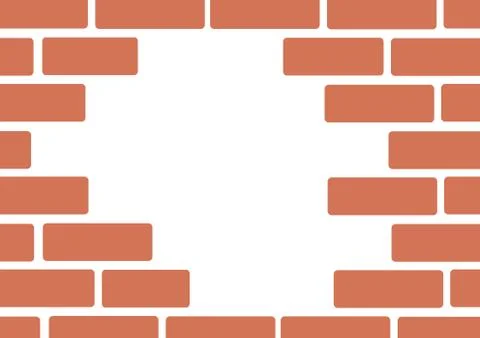 WallWall of bricks and space background Stock Illustration