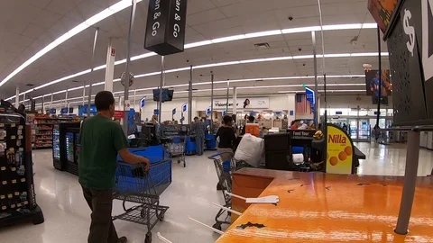 Walmart Check Out Stock Footage 116540468