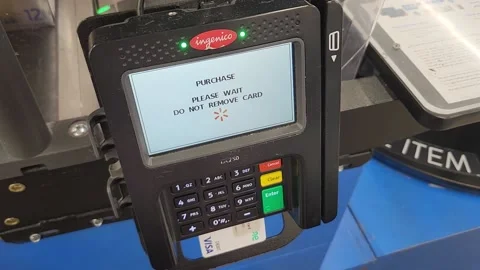 Walmart Credit Debit Machine Stock Footage 189013729