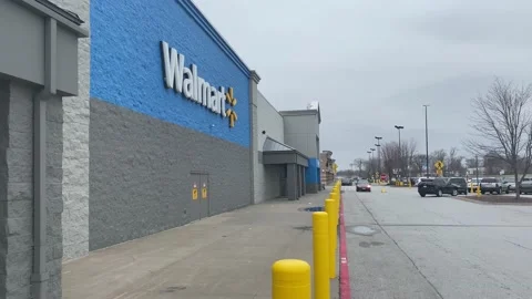Walmart Exterior - Front of Store Stock Footage 176040970