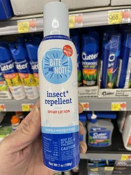 Walmart interior Bite me not bug spray repellant Stock Photos