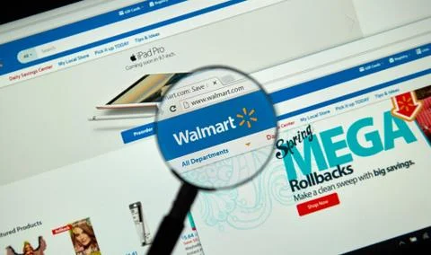 Walmart internet page 库存照片