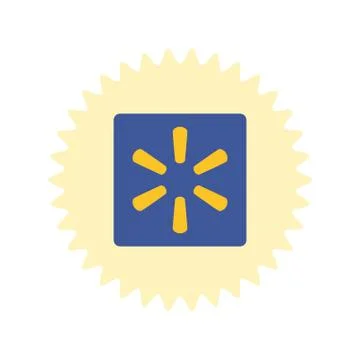 Walmart logo. Walmart app icon. Walmart.com is multinational retailing corpor Stock Illustration