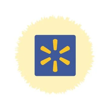 Walmart logo. Walmart app icon. Walmart.com is multinational retailing corpor Stock Illustration