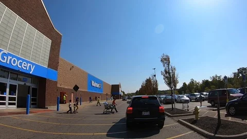 Walmart Parking Lot Stock Footage 117473738