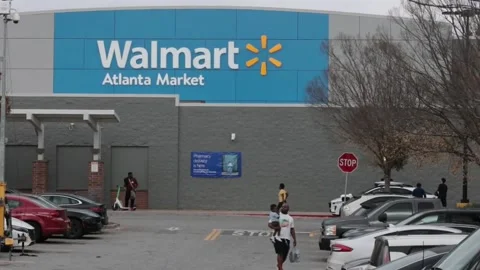 Walmart prepares to release third-quarter earnings report, ATLANTA, US - 19 Nov  Stock Footage 321434453