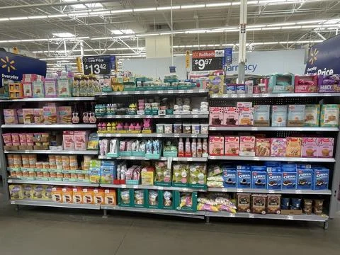 Walmart retail store easter baking display Stock Photos