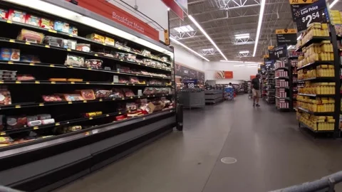 Walmart retail store interior with people covid-19 delta variant 1 Stock Footage 157772692