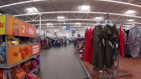 Walmart retail store interior with people covid-19 delta variant 6 Stock Footage 157791809