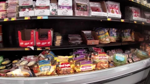 Walmart retail superstore interior Deli Bakery area with people Stock Footage 158332183