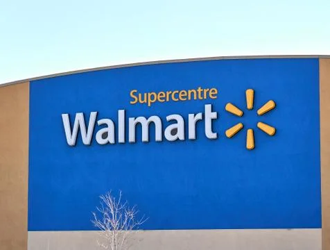 Walmart store logo Stock Photos